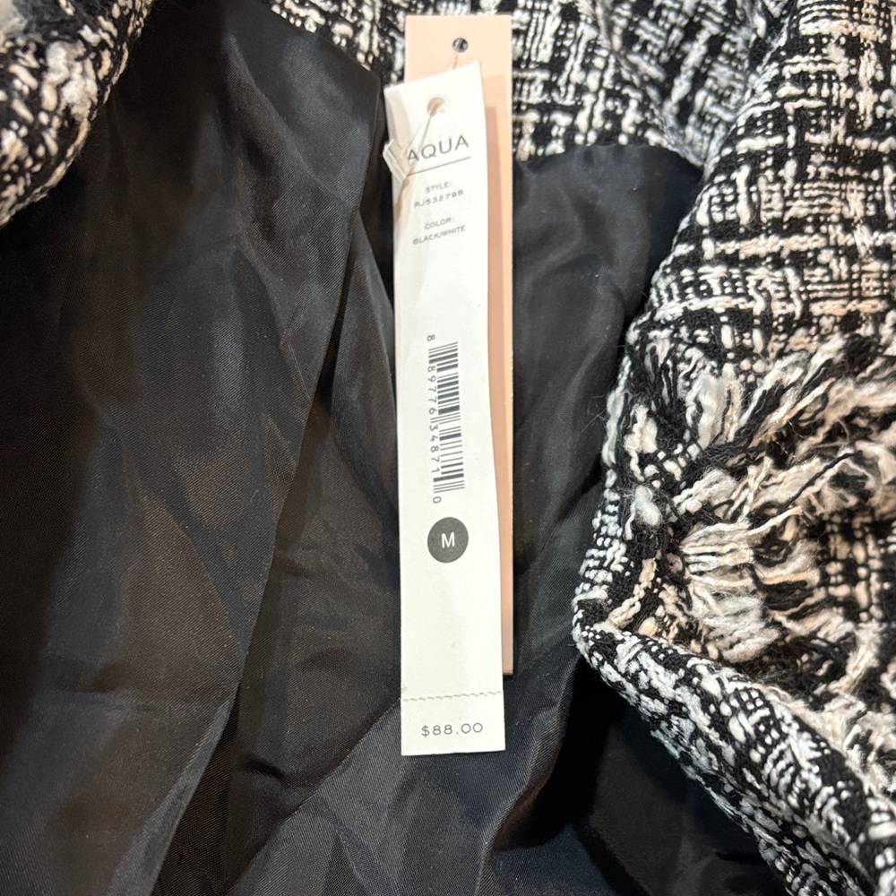 Aqua Black and White Textured Blazer - Picture 6 of 6